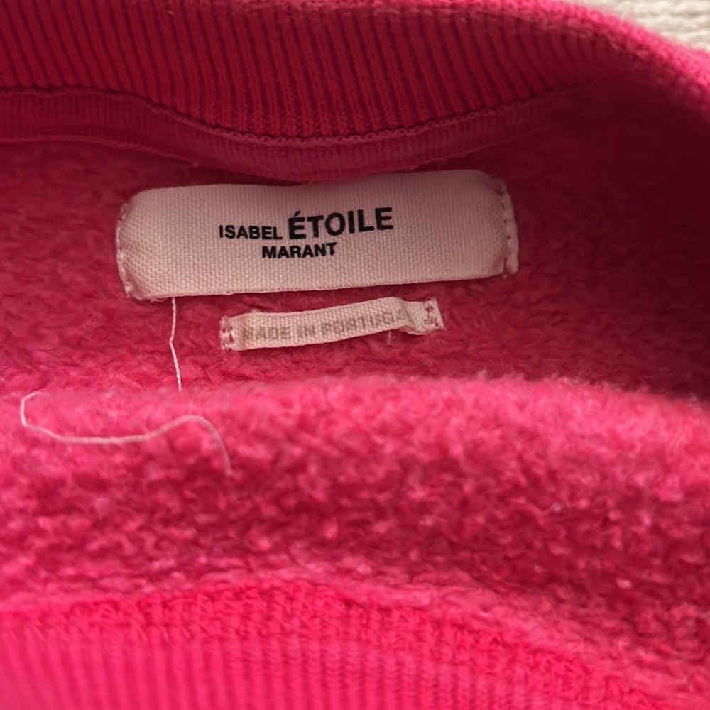 Isabel Marant Hot Pink Logo Crewneck Sweater - Picture 4 of 7